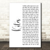Simon Dupree And The Big Sound Kites White Script Decorative Wall Art Gift Song Lyric Print