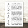 Kaleena Zanders Stronger Than I've Ever Been White Script Decorative Gift Song Lyric Print