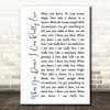 Neil Young When You Dance I Can Really Love White Script Decorative Gift Song Lyric Print