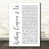Chris Cornell Nothing Compares 2 U White Script Decorative Wall Art Gift Song Lyric Print