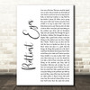 The Beautiful South Prettiest Eyes White Script Decorative Wall Art Gift Song Lyric Print