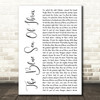 Billy King The Blue Sea Of Ibrox White Script Decorative Wall Art Gift Song Lyric Print