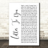 Bruce Springsteen Letter To You White Script Decorative Wall Art Gift Song Lyric Print