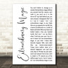 Ben Rector Extraordinary Magic White Script Decorative Wall Art Gift Song Lyric Print