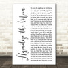 Clay Walker Hypnotize the Moon White Script Decorative Wall Art Gift Song Lyric Print