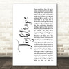 The Greatest Showman Tightrope White Script Decorative Wall Art Gift Song Lyric Print