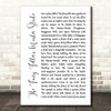 Queen The Fairy Feller's Master-Stroke White Script Decorative Gift Song Lyric Print