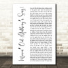 Billy Joel Movin Out (Anthonys Song) White Script Decorative Gift Song Lyric Print