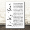 Christina Perri Be My Forever White Script Decorative Wall Art Gift Song Lyric Print