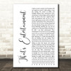 The Jam That's Entertainment White Script Decorative Wall Art Gift Song Lyric Print