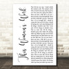 Kate Bush This Woman's Work White Script Decorative Wall Art Gift Song Lyric Print