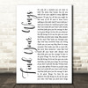 Mark Harris Find Your Wings White Script Decorative Wall Art Gift Song Lyric Print