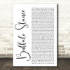 Neneh Cherry Buffalo Stance White Script Decorative Wall Art Gift Song Lyric Print
