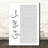Ariana Grande get well soon White Script Decorative Wall Art Gift Song Lyric Print