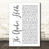 Ray Boltz The Anchor Holds White Script Decorative Wall Art Gift Song Lyric Print