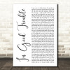 India.Arie In Good Trouble White Script Decorative Wall Art Gift Song Lyric Print