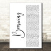 Richard Thompson Beeswing White Script Decorative Wall Art Gift Song Lyric Print