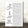 N Sync I'll Never Stop White Script Decorative Wall Art Gift Song Lyric Print