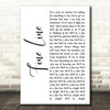 Harry Styles Fine Line White Script Decorative Wall Art Gift Song Lyric Print