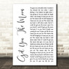 Kina Get You The Moon White Script Decorative Wall Art Gift Song Lyric Print