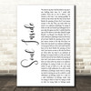 Soft Cell Soul Inside White Script Decorative Wall Art Gift Song Lyric Print
