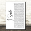 Kirk Franklin I Smile White Script Decorative Wall Art Gift Song Lyric Print