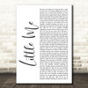 Little Mix Little Me White Script Decorative Wall Art Gift Song Lyric Print