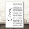 Prince Controversy White Script Decorative Wall Art Gift Song Lyric Print