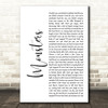 Shinedown Monsters White Script Decorative Wall Art Gift Song Lyric Print