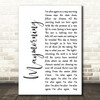Runrig Maymorning White Script Decorative Wall Art Gift Song Lyric Print