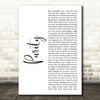 Slipknot Purity White Script Decorative Wall Art Gift Song Lyric Print