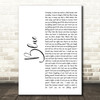 Wham! Blue White Script Decorative Wall Art Gift Song Lyric Print