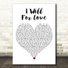 Rudimental feat. Will Heard I Will For Love (Sonny Fodera Remix) White Heart Song Lyric Print