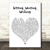Jack Johnson Sitting, Waiting, Wishing White Heart Decorative Wall Art Gift Song Lyric Print