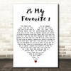 Coheed and Cambria 2's My Favorite 1 White Heart Decorative Wall Art Gift Song Lyric Print