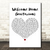 Metallica Welcome Home (Sanitarium) White Heart Decorative Wall Art Gift Song Lyric Print