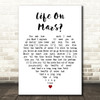 Cliff Richard The Twelfth Of Never White Heart Decorative Wall Art Gift Song Lyric Print