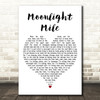 The Rolling Stones Moonlight Mile White Heart Decorative Wall Art Gift Song Lyric Print