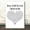 Simple Minds New Gold Dream (81-82-83-84) White Heart Decorative Gift Song Lyric Print