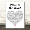 Be Bop Deluxe Panic In The World White Heart Decorative Wall Art Gift Song Lyric Print