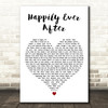 Jordan Fisher Happily Ever After White Heart Decorative Wall Art Gift Song Lyric Print