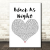 Nahko And Medicine For The People Black As Night White Heart Wall Art Song Lyric Print
