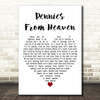 Inner City Pennies From Heaven White Heart Decorative Wall Art Gift Song Lyric Print