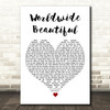 Kane Brown Worldwide Beautiful White Heart Decorative Wall Art Gift Song Lyric Print