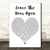 Silk Sonic Leave The Door Open White Heart Decorative Wall Art Gift Song Lyric Print