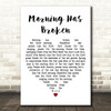 Cat Stevens Morning Has Broken White Heart Decorative Wall Art Gift Song Lyric Print