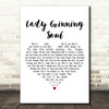 David Bowie Lady Grinning Soul White Heart Decorative Wall Art Gift Song Lyric Print