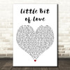 Tom Grennan Little Bit of Love White Heart Decorative Wall Art Gift Song Lyric Print