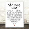 The Ink Spots Whispering Grass White Heart Decorative Wall Art Gift Song Lyric Print