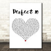 The Beautiful South Perfect 10 White Heart Decorative Wall Art Gift Song Lyric Print